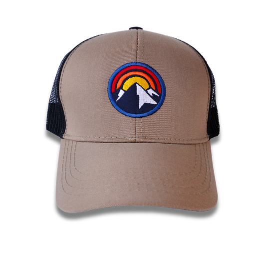 Gorra camionera Caqui negro Montañas