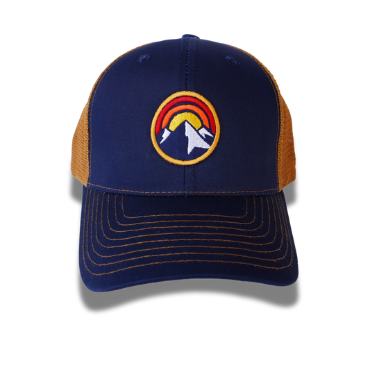 Gorra Camionera azul con camel Montaña