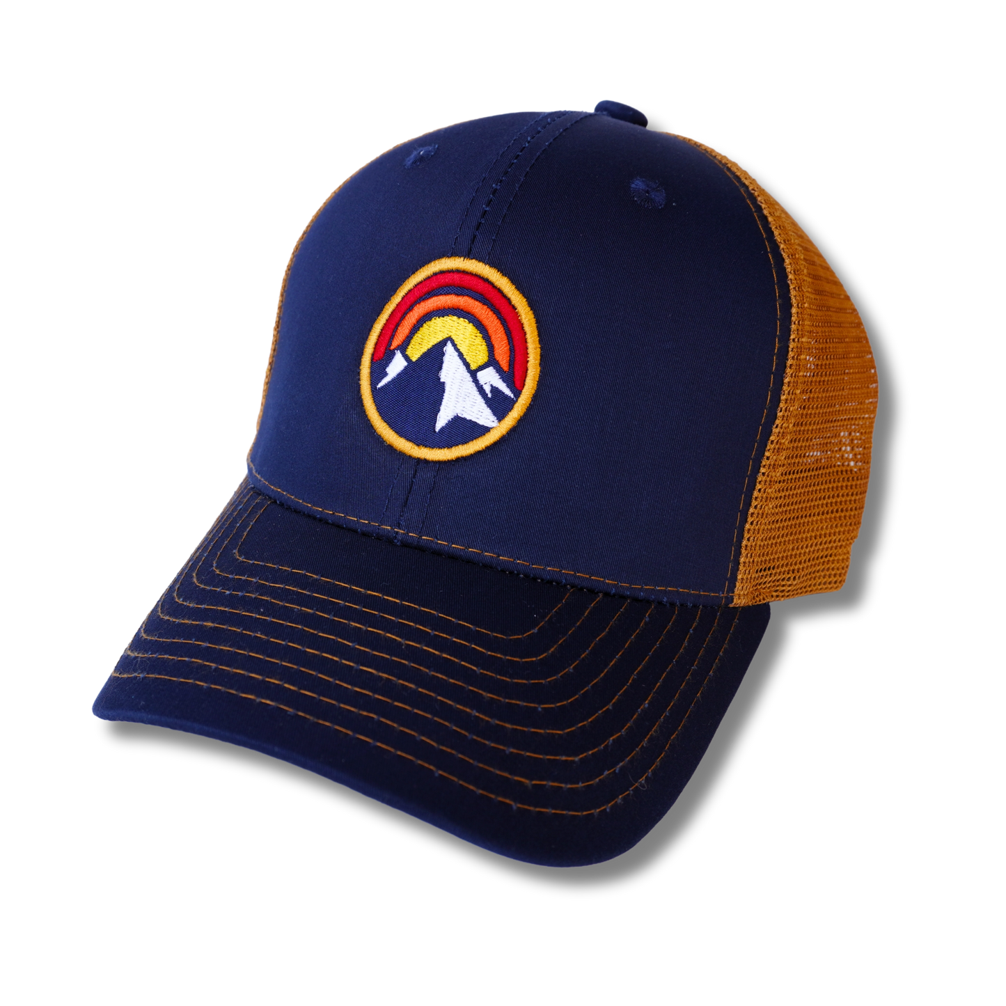Gorra Camionera azul con camel Montaña
