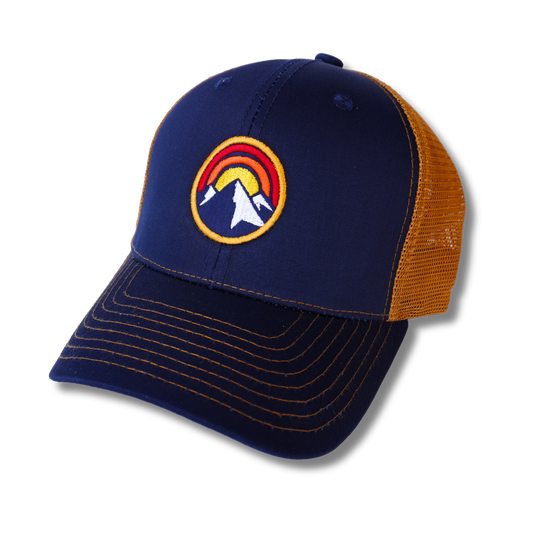 Gorra Camionera azul con camel Montaña