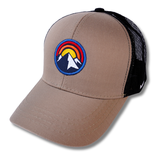 Gorra camionera Caqui negro Montañas