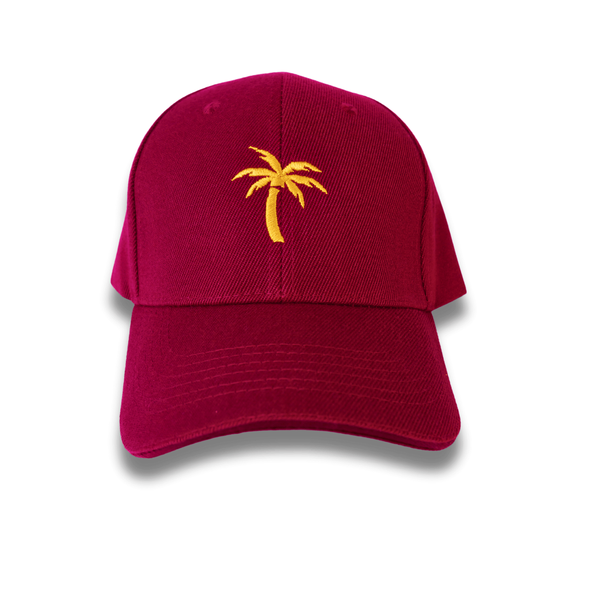 GORRA VINOTINTO CON PALMERA.  BORDADA.