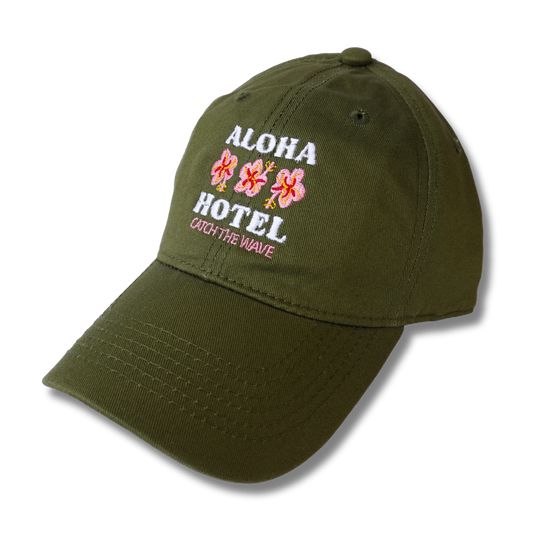 GORRA VERDE DRIL BORDADA.