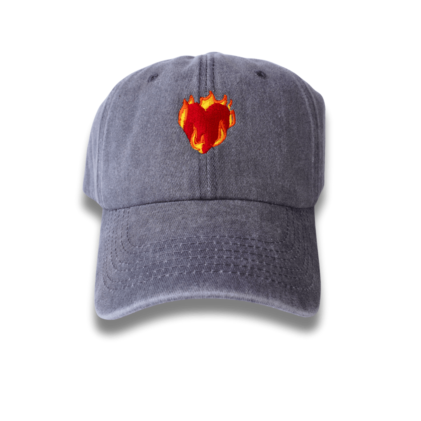 GORRA GRIS PRELAVADA BORDADA.