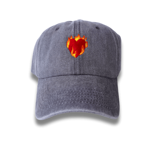 GORRA GRIS PRELAVADA BORDADA.