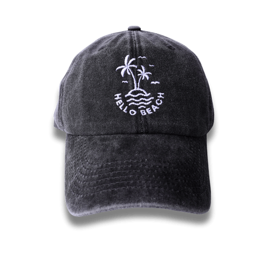 GORRA BORDADA CON HELLO BEACH. GORRAS BARRANQUILLA.